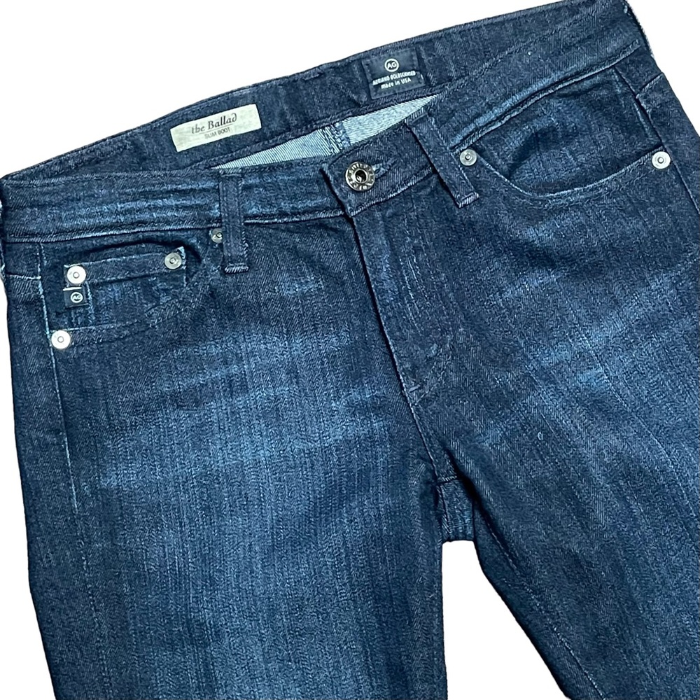 AG Adriano Goldschmied The Ballad Slim Bootcut Dark Navy Wash Jeans Size 26 USA - Picture 12 of 12
